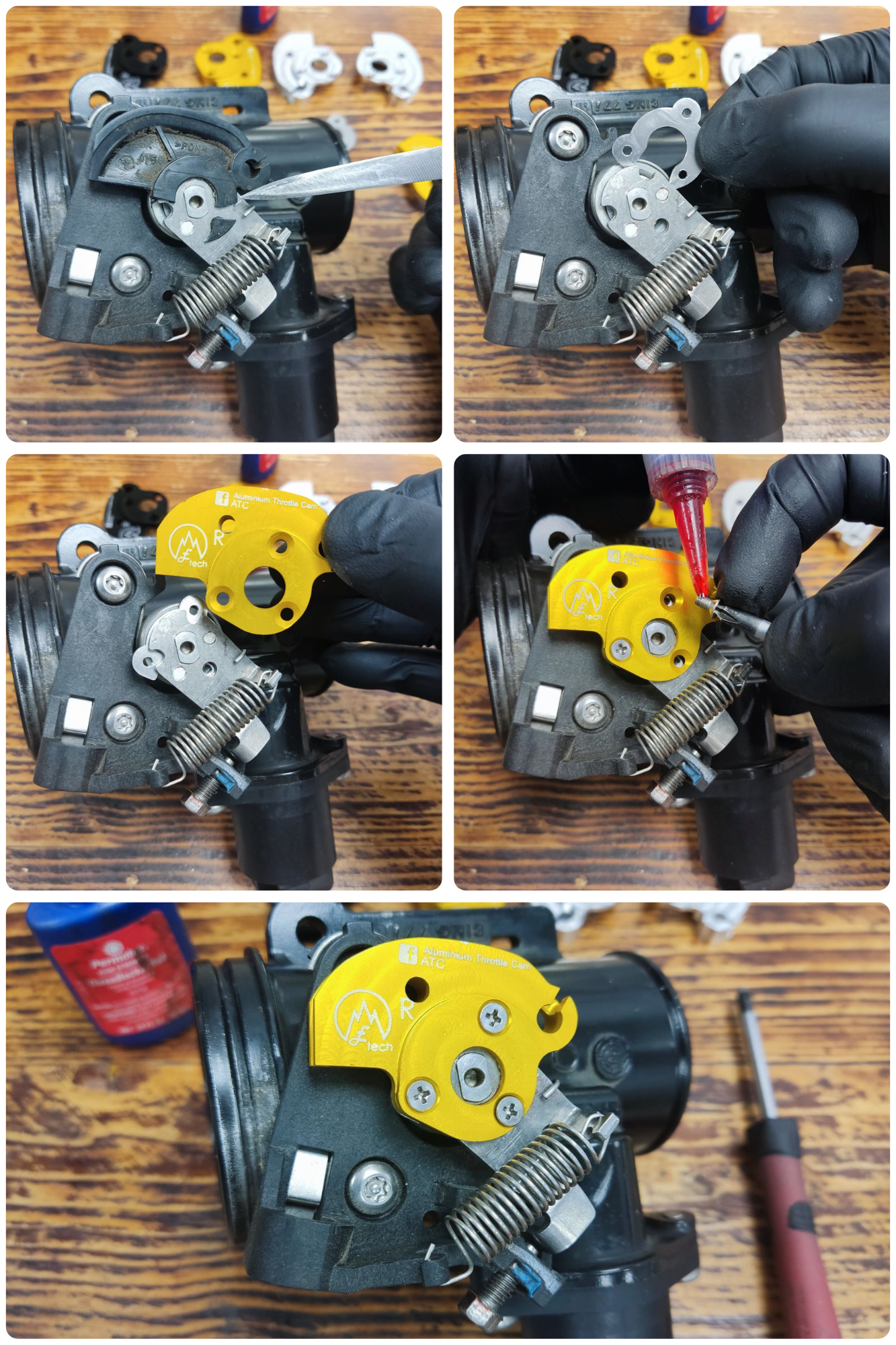 Aluminium Pulley Repair Kit for throttle bodies of BMW R 1200 GS/GS adventure RT RT-P ST R HP2 RnineT
